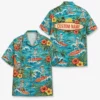 Personalized Skeleton Surfing Beach Aloha Hawaiian Shirt For Men And Women, Short Sleeve Funny Spooky Tropical, Custom Name Button Down - Style 9
