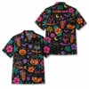 Personalized Spooky Ghost Halloween Hawaiian Shirt For Men Women, Short Sleeve Festive Fall Vacation Print, Custom Name Button Down - Style 4
