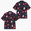 Personalized Spooky Ghost Halloween Hawaiian Shirt For Men Women, Short Sleeve Festive Fall Vacation Print, Custom Name Button Down - Style 6