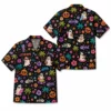 Personalized Spooky Ghost Halloween Hawaiian Shirt For Men Women, Short Sleeve Festive Fall Vacation Print, Custom Name Button Down - Style 8