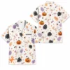 Personalized Spooky Halloween Aloha Hawaiian Shirt For Men Women, Short Sleeve Cute Fall Festival Vacation Print, Custom Name Button Down - Style 1