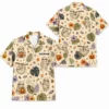 Personalized Spooky Halloween Aloha Hawaiian Shirt For Men Women, Short Sleeve Cute Fall Festival Vacation Print, Custom Name Button Down - Style 5