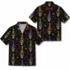 Personalized Spooky Skeleton Halloween Hawaiian Shirt For Men Women, Short Sleeve Dark Festival Party Print, Custom Name Button Down - Style 10