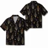 Personalized Spooky Skeleton Halloween Hawaiian Shirt For Men Women, Short Sleeve Dark Festival Party Print, Custom Name Button Down - Style 2