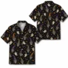 Personalized Spooky Skeleton Halloween Hawaiian Shirt For Men Women, Short Sleeve Dark Festival Party Print, Custom Name Button Down - Style 6