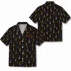 Personalized Spooky Skeleton Halloween Hawaiian Shirt For Men Women, Short Sleeve Dark Festival Party Print, Custom Name Button Down - Style 9