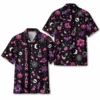 Personalized Spooky Witchcraft Halloween Hawaiian Shirt For Men Women, Short Sleeve Gothic Festival Print, Custom Name Button Down - Style 8