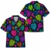 Personalized Sugar Skull Hawaiian Shirt Halloween, Neon Floral Tropical Aloha Shirt, Custom Name Shirt For Men Women - Style 3