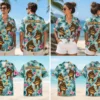 Personalized Surfing Bigfoot Tropical Hawaiian Shirt For Men And Women, Short Sleeve Funny Vacation Print, Custom Name Summer Button Down - View 1