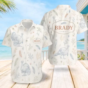 Personalized Turkey Hunting Hawaiian Shirt For Men And Women, Short Sleeve Vintage Nature Print, Custom Name Summer Button Down - Style 1