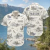 Personalized Turkey Hunting Hawaiian Shirt For Men And Women, Short Sleeve Vintage Nature Print, Custom Name Summer Button Down - Style 3