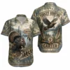 Personalized Turkey Hunting Hawaiian Shirt For Men And Women, Short Sleeve Woodland Wildlife Print, Custom Name Summer Button Down - Style 7