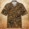 Personalized Turkey Hunting Hawaiian Shirt For Men, Short Sleeve Forest Camo Print, Custom Name Summer Button Down - Style 3