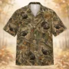 Personalized Turkey Hunting Hawaiian Shirt For Men, Short Sleeve Forest Camo Print, Custom Name Summer Button Down - Style 7