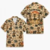 Personalized Vintage Halloween Aloha Hawaiian Shirt For Men Women, Short Sleeve Spooky Fall Festival Vacation Print, Custom Name Button Down - Style 3