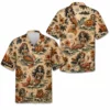 Personalized Vintage Halloween Aloha Hawaiian Shirt For Men Women, Short Sleeve Spooky Fall Festival Vacation Print, Custom Name Button Down - Style 6
