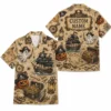 Personalized Vintage Halloween Pirate Hawaiian Shirt, Spooky Skeleton Aloha Shirt, Custom Name Festival Party Shirt For Men And Women - Style 5