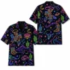Personalized Western Cowboy Neon Hawaiian Shirt For Men And Women, Short Sleeve Funny Retro Desert Night, Custom Name Summer Button Down - Style 1