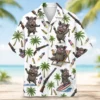 Personalized Wild Boar Hunting Hawaiian Shirt For Men, Short Sleeve Summer Tropical Print, Custom Name Button Down