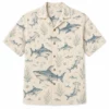 Shark Hawaiian Shirt For Men Women, Tropical Aloha Button Down Shirt, Ocean Fish Beach Vacation Shirt, Summer Resort Cruise Casual Wear - Style 2
