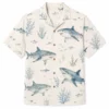 Shark Hawaiian Shirt For Men Women, Tropical Aloha Button Down Shirt, Ocean Fish Beach Vacation Shirt, Summer Resort Cruise Casual Wear - Style 5