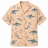 Shark Hawaiian Shirt For Men Women, Tropical Aloha Button Down Shirt, Ocean Fish Beach Vacation Shirt, Summer Resort Cruise Casual Wear - Style 7