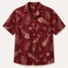 Tropical Fish Bone Aloha Shirt, Unisex Hawaiian Beach Shirt With Skeleton Fish For Summer Vacation - Style 1