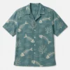 Tropical Fish Bone Aloha Shirt, Unisex Hawaiian Beach Shirt With Skeleton Fish For Summer Vacation - Style 2