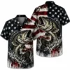 Usa Fishing Hawaiian Shirt For Men Women, Patriotic Fish Button Up, Fisherman Gift, Independence Day Outfit - Style 10