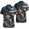 Usa Fishing Hawaiian Shirt For Men Women, Patriotic Fish Button Up, Fisherman Gift, Independence Day Outfit - Style 5
