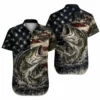 Usa Fishing Hawaiian Shirt For Men Women, Patriotic Fish Button Up, Fisherman Gift, Independence Day Outfit - Style 6