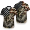 Usa Fishing Hawaiian Shirt For Men Women, Patriotic Fish Button Up, Fisherman Gift, Independence Day Outfit - Style 8
