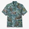 Veteran Skeleton Fishing Hawaiian Shirt For Men Women Youth, Skeleton Bass Fish Bone Summer Shirt, Tropical Outdoor Fisherman Gift Tee - Style 4