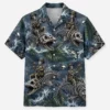 Veteran Skeleton Fishing Hawaiian Shirt For Men Women Youth, Skeleton Bass Fish Bone Summer Shirt, Tropical Outdoor Fisherman Gift Tee - Style 7