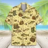 Vintage Fishing Hawaiian Shirt Men Women, Fisherman Aloha Shirt, Fishing Button Down Short Sleeve Shirt, Summer Fishing Gift - Style 10