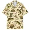 Vintage Fishing Hawaiian Shirt Men Women, Fisherman Aloha Shirt, Fishing Button Down Short Sleeve Shirt, Summer Fishing Gift - Style 2
