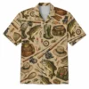 Vintage Fishing Hawaiian Shirt Men Women, Fisherman Aloha Shirt, Fishing Button Down Short Sleeve Shirt, Summer Fishing Gift - Style 7